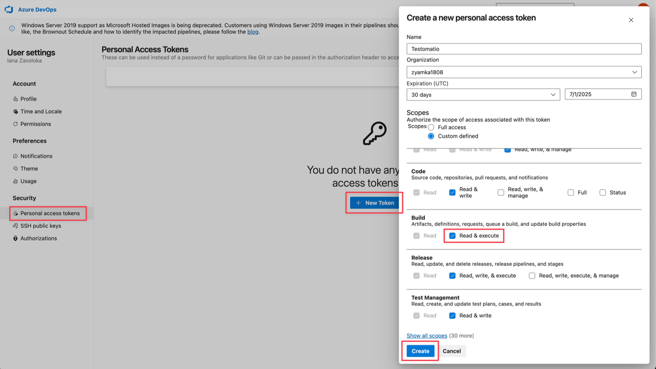 Testomatio - Azure Pipeline