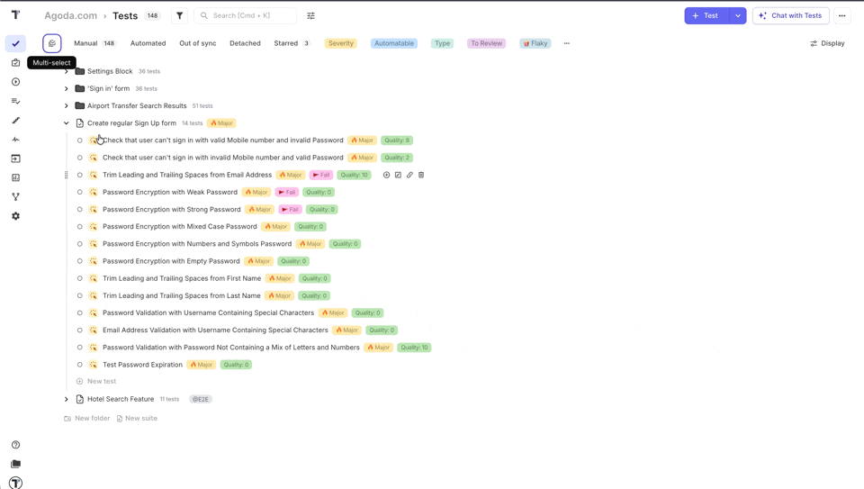 Testomat.io - Remove tags